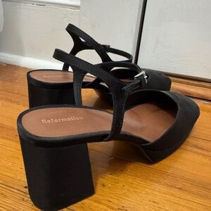 Reformation Black Women's Platform Sandals